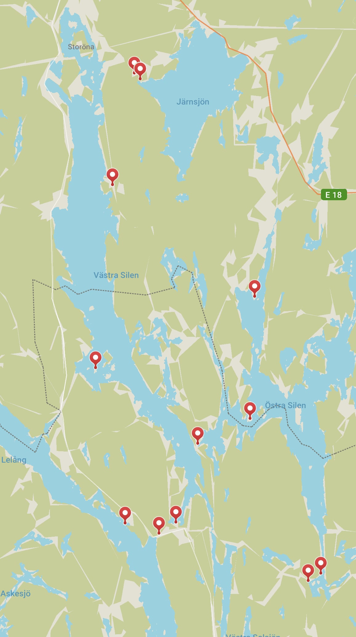 the canoe trip in Zweden